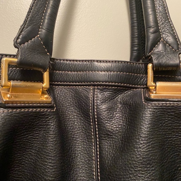 B. Makowsky Black Leather tote bag - Picture 4 of 16